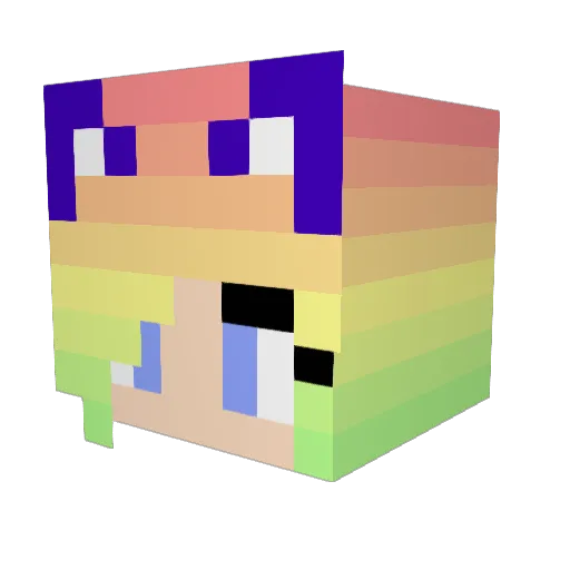 squishykenma Minecraft avatar head, 3D render