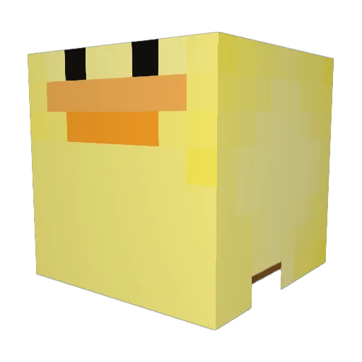 squonki Minecraft avatar head, 3D render