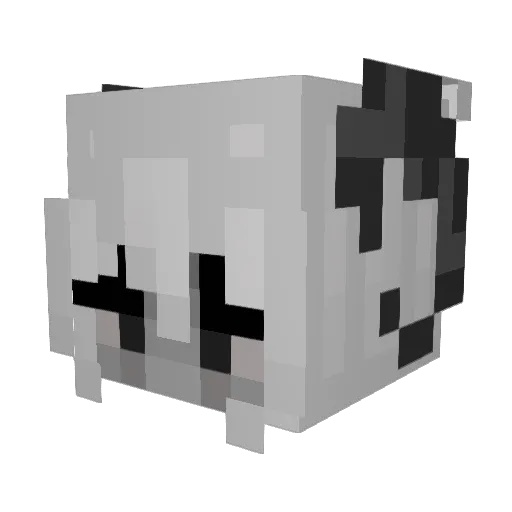 sqvd3s Minecraft avatar head, 3D render