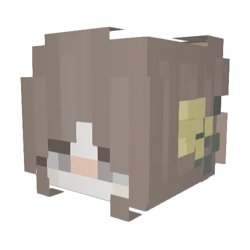 sqwpfy Minecraft avatar head, 3D render