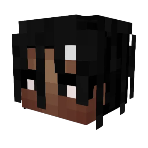 sqwuh Minecraft avatar head, 3D render