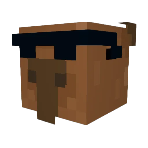 sr_capybara Minecraft avatar head, 3D render