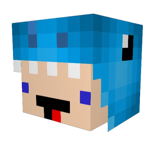 sr_preps Minecraft avatar head, 3D render