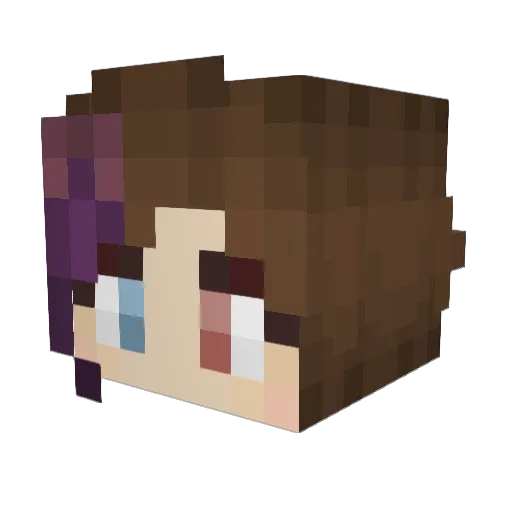 sr_vani Minecraft avatar head, 3D render