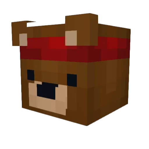 sraaronrock Minecraft avatar head, 3D render