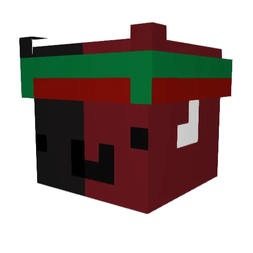 srawadl Minecraft avatar head, 3D render