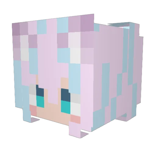 src3453 Minecraft avatar head, 3D render