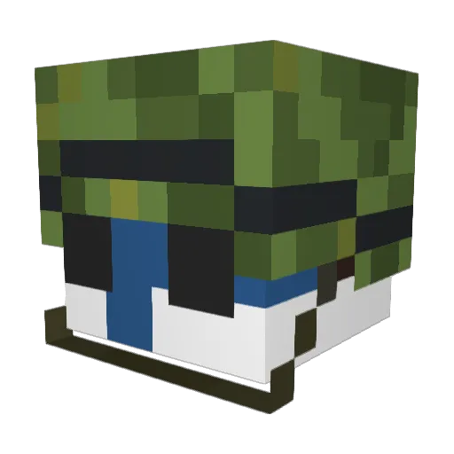srcPan Minecraft avatar head, 3D render