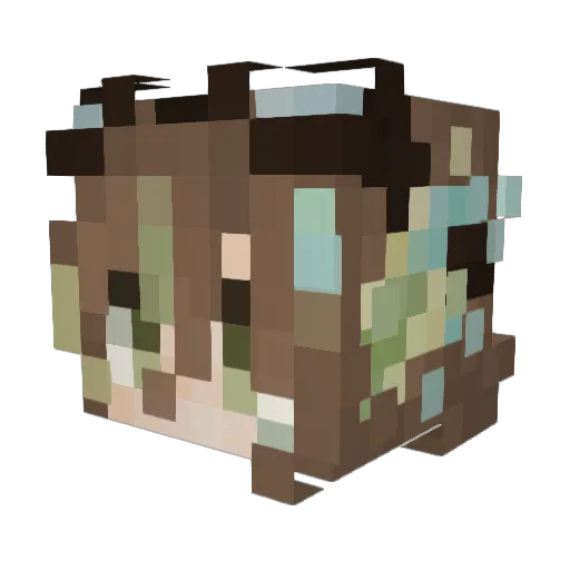 sreuu Minecraft avatar head, 3D render
