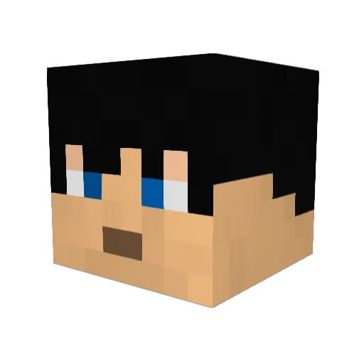 sribute Minecraft avatar head, 3D render