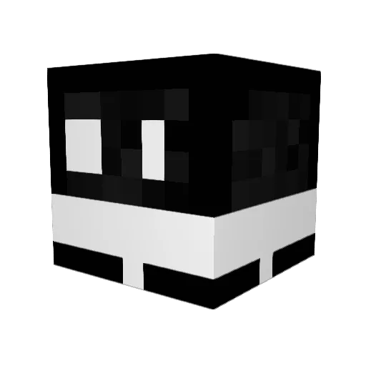 srjiga Minecraft avatar head, 3D render