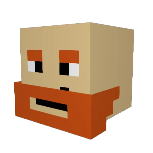 srknozsoy Minecraft avatar head, 3D render