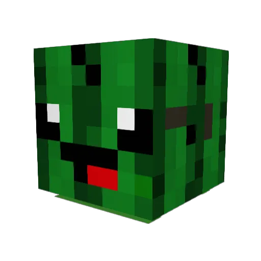 srlo_7 Minecraft avatar head, 3D render