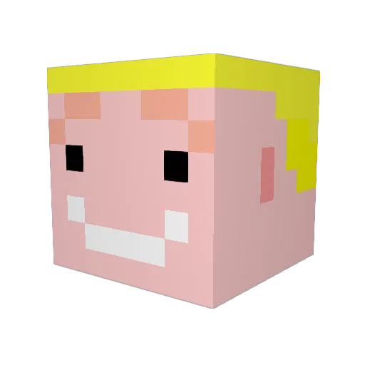 srsok Minecraft avatar head, 3D render