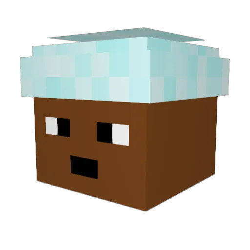 srt8roux Minecraft avatar head, 3D render