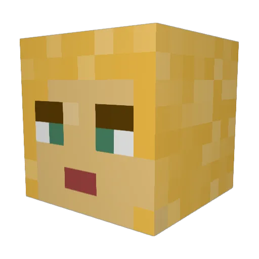 srybud Minecraft avatar head, 3D render