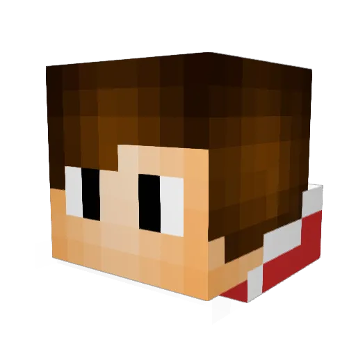 ssJINss Minecraft avatar head, 3D render