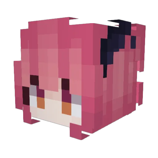 ssanking Minecraft avatar head, 3D render