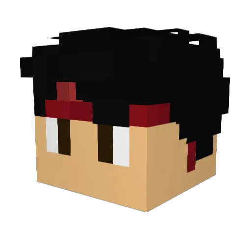 ssdwarrior Minecraft avatar head, 3D render