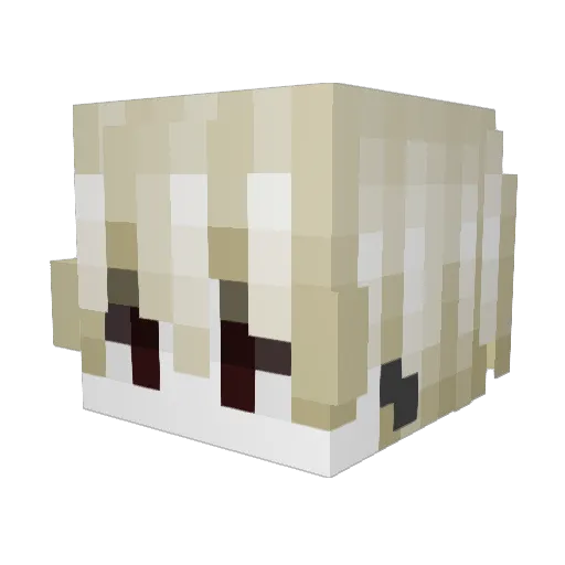 sseductive Minecraft avatar head, 3D render