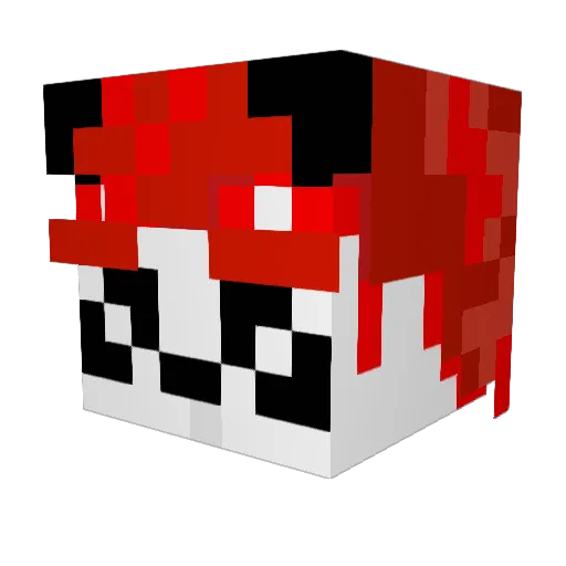 ssgPanda Minecraft avatar head, 3D render