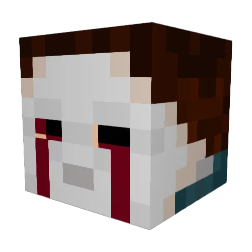ssgpark Minecraft avatar head, 3D render