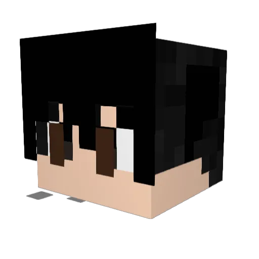 ssgsgoku Minecraft avatar head, 3D render