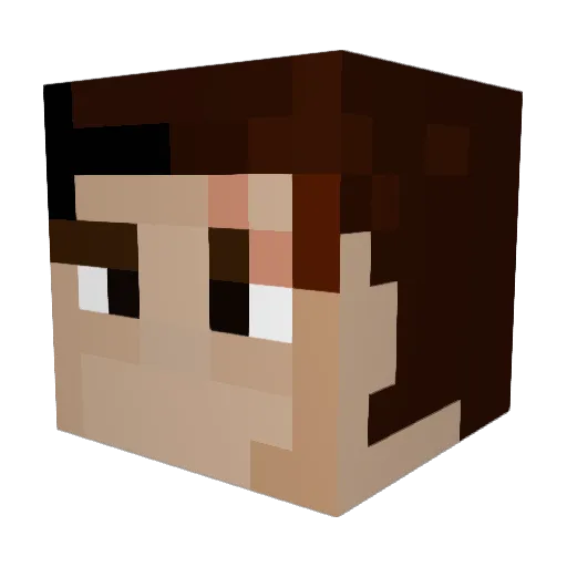 ssguide Minecraft avatar head, 3D render