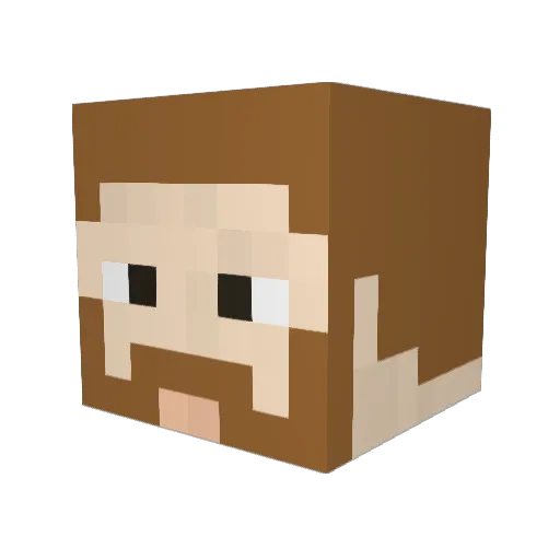 ssgunicorn Minecraft avatar head, 3D render