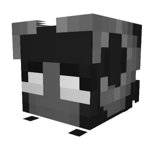 sshshark Minecraft avatar head, 3D render