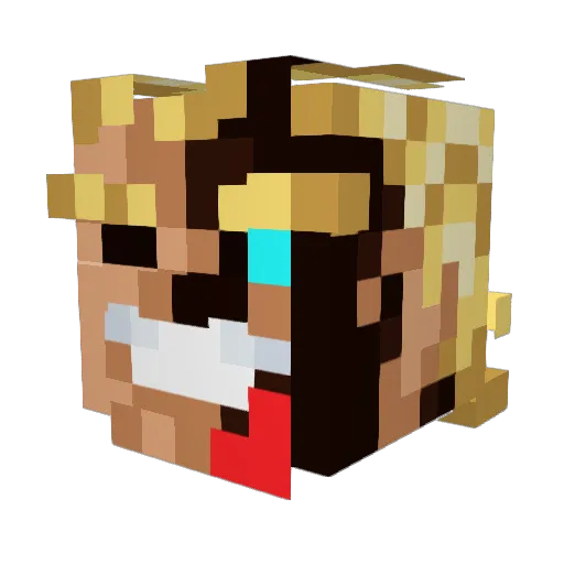 ssijman Minecraft avatar head, 3D render