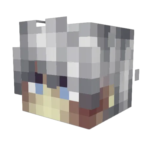 ssjPothing Minecraft avatar head, 3D render
