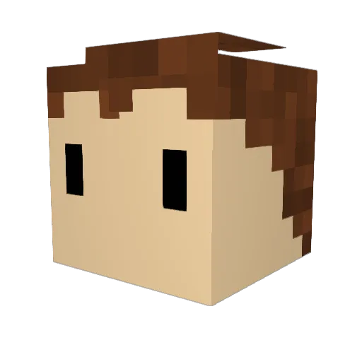 ssjzach Minecraft avatar head, 3D render