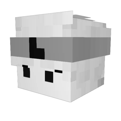 sskke Minecraft avatar head, 3D render