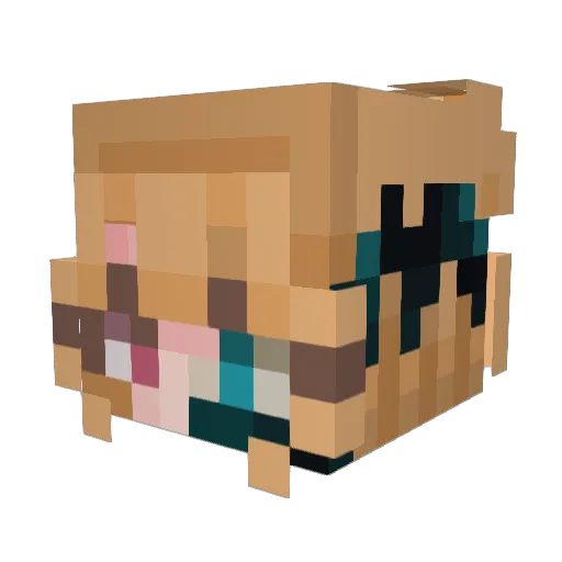 ssleng Minecraft avatar head, 3D render