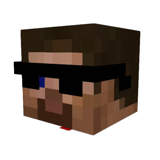 ssmuggle Minecraft avatar head, 3D render