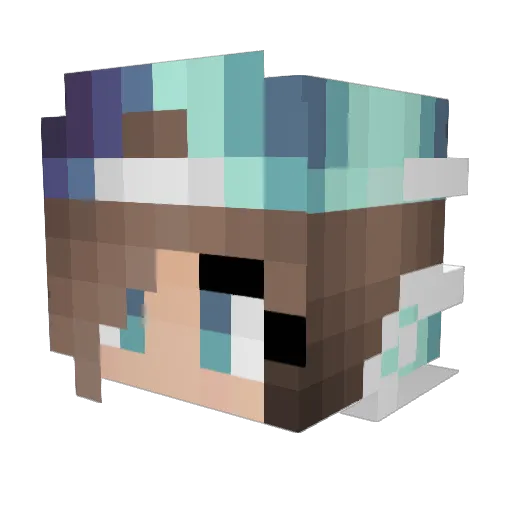 ssnoww Minecraft avatar head, 3D render