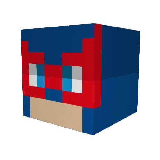 sspringonie Minecraft avatar head, 3D render
