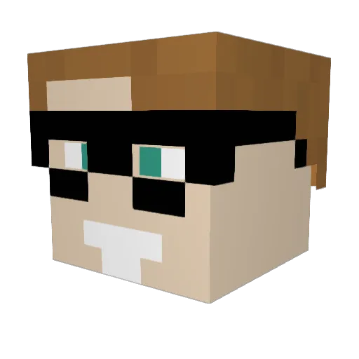 ssread Minecraft avatar head, 3D render
