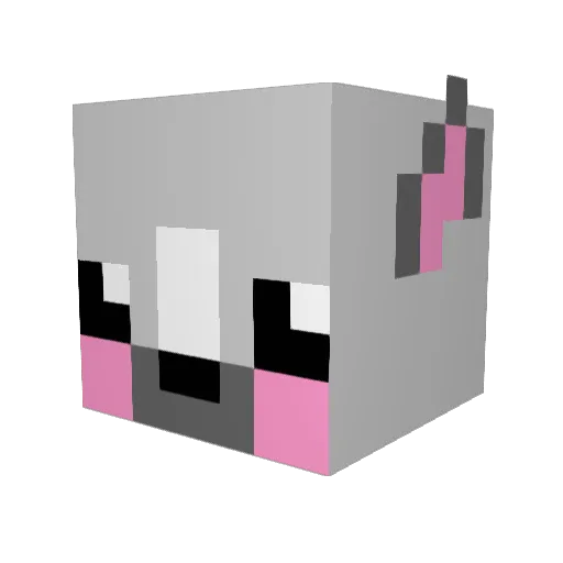 ssriot Minecraft avatar head, 3D render