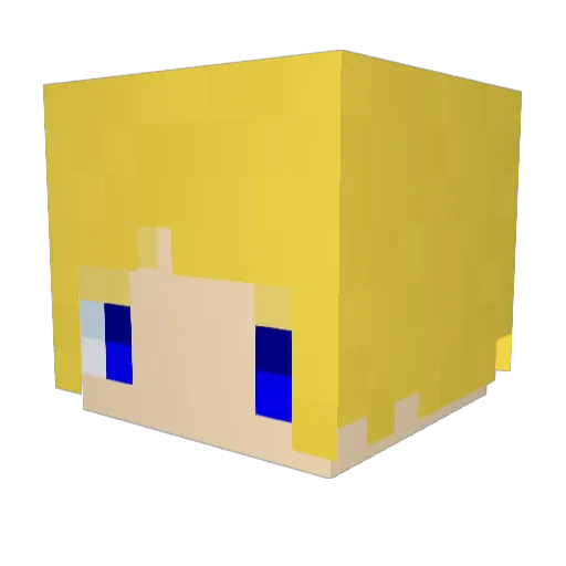ssseiit Minecraft avatar head, 3D render