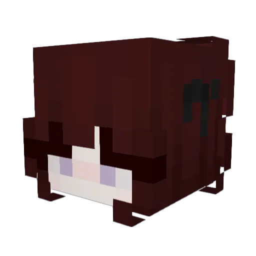 sssiix Minecraft avatar head, 3D render