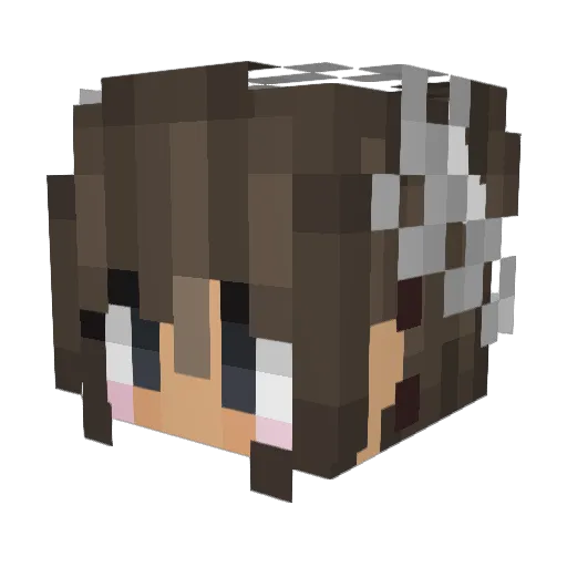 sssooniiaa Minecraft avatar head, 3D render