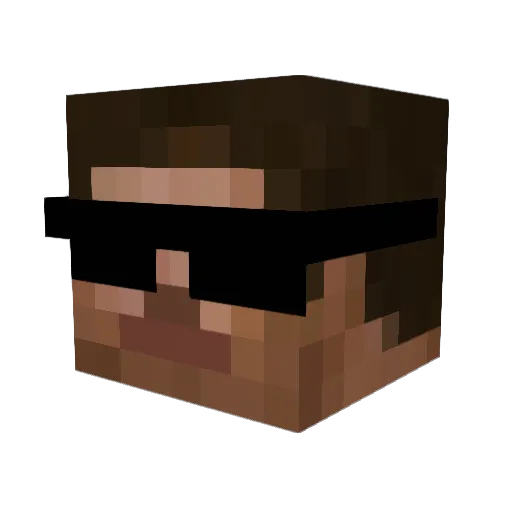 sssout Minecraft avatar head, 3D render