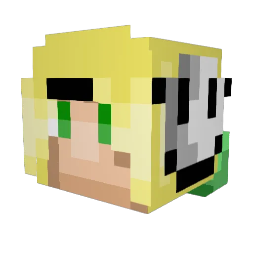 sssssong Minecraft avatar head, 3D render
