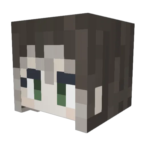 sssssuiii Minecraft avatar head, 3D render