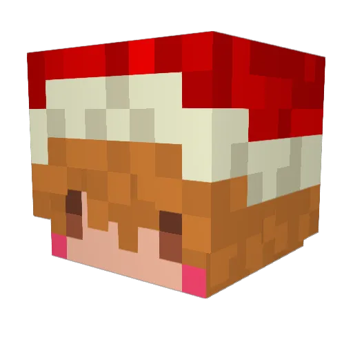 sssuika Minecraft avatar head, 3D render