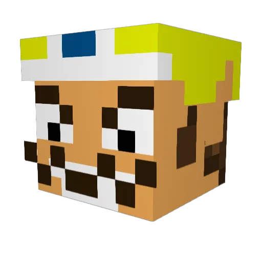 sstaver Minecraft avatar head, 3D render