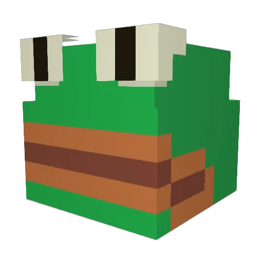 ssu_b_ Minecraft avatar head, 3D render