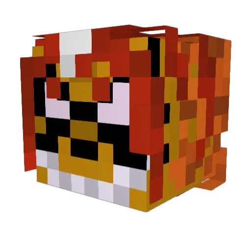 ssugimi Minecraft avatar head, 3D render